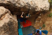 Bouldering in Hueco Tanks on 11/25/2019 with Blue Lizard Climbing and Yoga

Filename: SRM_20191125_1402510.jpg
Aperture: f/4.0
Shutter Speed: 1/500
Body: Canon EOS-1D Mark II
Lens: Canon EF 50mm f/1.8 II