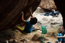 Bouldering in Hueco Tanks on 11/25/2019 with Blue Lizard Climbing and Yoga

Filename: SRM_20191125_1412330.jpg
Aperture: f/4.5
Shutter Speed: 1/320
Body: Canon EOS-1D Mark II
Lens: Canon EF 50mm f/1.8 II