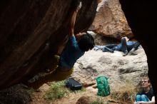 Bouldering in Hueco Tanks on 11/25/2019 with Blue Lizard Climbing and Yoga

Filename: SRM_20191125_1412331.jpg
Aperture: f/4.0
Shutter Speed: 1/320
Body: Canon EOS-1D Mark II
Lens: Canon EF 50mm f/1.8 II
