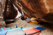 Bouldering in Hueco Tanks on 11/25/2019 with Blue Lizard Climbing and Yoga

Filename: SRM_20191125_1451210.jpg
Aperture: f/4.5
Shutter Speed: 1/250
Body: Canon EOS-1D Mark II
Lens: Canon EF 16-35mm f/2.8 L