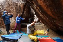 Bouldering in Hueco Tanks on 11/25/2019 with Blue Lizard Climbing and Yoga

Filename: SRM_20191125_1451331.jpg
Aperture: f/6.3
Shutter Speed: 1/250
Body: Canon EOS-1D Mark II
Lens: Canon EF 16-35mm f/2.8 L