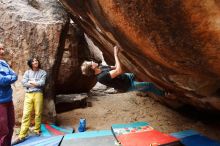 Bouldering in Hueco Tanks on 11/25/2019 with Blue Lizard Climbing and Yoga

Filename: SRM_20191125_1456020.jpg
Aperture: f/5.6
Shutter Speed: 1/250
Body: Canon EOS-1D Mark II
Lens: Canon EF 16-35mm f/2.8 L