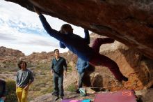 Bouldering in Hueco Tanks on 11/25/2019 with Blue Lizard Climbing and Yoga

Filename: SRM_20191125_1513130.jpg
Aperture: f/11.0
Shutter Speed: 1/250
Body: Canon EOS-1D Mark II
Lens: Canon EF 16-35mm f/2.8 L
