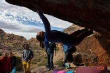 Bouldering in Hueco Tanks on 11/25/2019 with Blue Lizard Climbing and Yoga

Filename: SRM_20191125_1513210.jpg
Aperture: f/14.0
Shutter Speed: 1/250
Body: Canon EOS-1D Mark II
Lens: Canon EF 16-35mm f/2.8 L