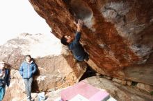 Bouldering in Hueco Tanks on 11/25/2019 with Blue Lizard Climbing and Yoga

Filename: SRM_20191125_1514090.jpg
Aperture: f/4.5
Shutter Speed: 1/250
Body: Canon EOS-1D Mark II
Lens: Canon EF 16-35mm f/2.8 L