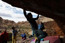 Bouldering in Hueco Tanks on 11/25/2019 with Blue Lizard Climbing and Yoga

Filename: SRM_20191125_1514290.jpg
Aperture: f/10.0
Shutter Speed: 1/250
Body: Canon EOS-1D Mark II
Lens: Canon EF 16-35mm f/2.8 L
