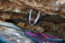 Bouldering in Hueco Tanks on 11/25/2019 with Blue Lizard Climbing and Yoga

Filename: SRM_20191125_1619230.jpg
Aperture: f/2.8
Shutter Speed: 1/320
Body: Canon EOS-1D Mark II
Lens: Canon EF 50mm f/1.8 II