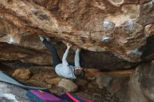 Bouldering in Hueco Tanks on 11/25/2019 with Blue Lizard Climbing and Yoga

Filename: SRM_20191125_1619380.jpg
Aperture: f/3.2
Shutter Speed: 1/320
Body: Canon EOS-1D Mark II
Lens: Canon EF 50mm f/1.8 II
