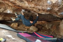 Bouldering in Hueco Tanks on 11/25/2019 with Blue Lizard Climbing and Yoga

Filename: SRM_20191125_1626110.jpg
Aperture: f/2.8
Shutter Speed: 1/320
Body: Canon EOS-1D Mark II
Lens: Canon EF 50mm f/1.8 II
