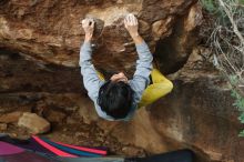 Bouldering in Hueco Tanks on 11/25/2019 with Blue Lizard Climbing and Yoga

Filename: SRM_20191125_1630461.jpg
Aperture: f/3.5
Shutter Speed: 1/320
Body: Canon EOS-1D Mark II
Lens: Canon EF 50mm f/1.8 II