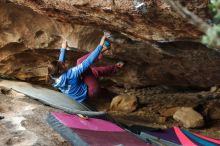 Bouldering in Hueco Tanks on 11/25/2019 with Blue Lizard Climbing and Yoga

Filename: SRM_20191125_1640040.jpg
Aperture: f/3.2
Shutter Speed: 1/320
Body: Canon EOS-1D Mark II
Lens: Canon EF 50mm f/1.8 II