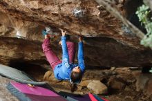 Bouldering in Hueco Tanks on 11/25/2019 with Blue Lizard Climbing and Yoga

Filename: SRM_20191125_1640200.jpg
Aperture: f/2.8
Shutter Speed: 1/320
Body: Canon EOS-1D Mark II
Lens: Canon EF 50mm f/1.8 II