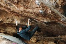 Bouldering in Hueco Tanks on 11/25/2019 with Blue Lizard Climbing and Yoga

Filename: SRM_20191125_1641040.jpg
Aperture: f/2.8
Shutter Speed: 1/320
Body: Canon EOS-1D Mark II
Lens: Canon EF 50mm f/1.8 II