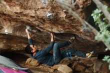 Bouldering in Hueco Tanks on 11/25/2019 with Blue Lizard Climbing and Yoga

Filename: SRM_20191125_1641130.jpg
Aperture: f/2.8
Shutter Speed: 1/320
Body: Canon EOS-1D Mark II
Lens: Canon EF 50mm f/1.8 II