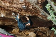 Bouldering in Hueco Tanks on 11/25/2019 with Blue Lizard Climbing and Yoga

Filename: SRM_20191125_1641200.jpg
Aperture: f/2.8
Shutter Speed: 1/320
Body: Canon EOS-1D Mark II
Lens: Canon EF 50mm f/1.8 II