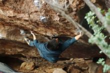 Bouldering in Hueco Tanks on 11/25/2019 with Blue Lizard Climbing and Yoga

Filename: SRM_20191125_1641210.jpg
Aperture: f/2.5
Shutter Speed: 1/320
Body: Canon EOS-1D Mark II
Lens: Canon EF 50mm f/1.8 II