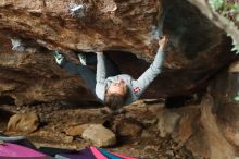 Bouldering in Hueco Tanks on 11/25/2019 with Blue Lizard Climbing and Yoga

Filename: SRM_20191125_1643200.jpg
Aperture: f/3.2
Shutter Speed: 1/250
Body: Canon EOS-1D Mark II
Lens: Canon EF 50mm f/1.8 II