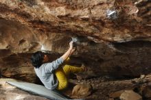 Bouldering in Hueco Tanks on 11/25/2019 with Blue Lizard Climbing and Yoga

Filename: SRM_20191125_1644200.jpg
Aperture: f/3.5
Shutter Speed: 1/250
Body: Canon EOS-1D Mark II
Lens: Canon EF 50mm f/1.8 II