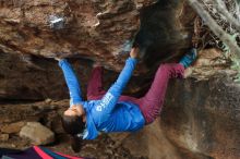 Bouldering in Hueco Tanks on 11/25/2019 with Blue Lizard Climbing and Yoga

Filename: SRM_20191125_1646510.jpg
Aperture: f/3.5
Shutter Speed: 1/250
Body: Canon EOS-1D Mark II
Lens: Canon EF 50mm f/1.8 II