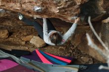 Bouldering in Hueco Tanks on 11/25/2019 with Blue Lizard Climbing and Yoga

Filename: SRM_20191125_1647530.jpg
Aperture: f/3.5
Shutter Speed: 1/250
Body: Canon EOS-1D Mark II
Lens: Canon EF 50mm f/1.8 II