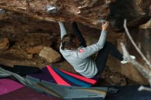 Bouldering in Hueco Tanks on 11/25/2019 with Blue Lizard Climbing and Yoga

Filename: SRM_20191125_1647560.jpg
Aperture: f/4.0
Shutter Speed: 1/250
Body: Canon EOS-1D Mark II
Lens: Canon EF 50mm f/1.8 II