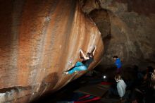 Bouldering in Hueco Tanks on 11/25/2019 with Blue Lizard Climbing and Yoga

Filename: SRM_20191125_1728470.jpg
Aperture: f/5.6
Shutter Speed: 1/250
Body: Canon EOS-1D Mark II
Lens: Canon EF 16-35mm f/2.8 L