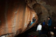 Bouldering in Hueco Tanks on 11/25/2019 with Blue Lizard Climbing and Yoga

Filename: SRM_20191125_1728520.jpg
Aperture: f/7.1
Shutter Speed: 1/250
Body: Canon EOS-1D Mark II
Lens: Canon EF 16-35mm f/2.8 L