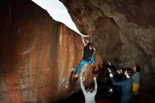 Bouldering in Hueco Tanks on 11/25/2019 with Blue Lizard Climbing and Yoga

Filename: SRM_20191125_1729290.jpg
Aperture: f/7.1
Shutter Speed: 1/250
Body: Canon EOS-1D Mark II
Lens: Canon EF 16-35mm f/2.8 L