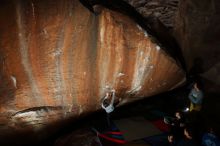Bouldering in Hueco Tanks on 11/25/2019 with Blue Lizard Climbing and Yoga

Filename: SRM_20191125_1739410.jpg
Aperture: f/7.1
Shutter Speed: 1/250
Body: Canon EOS-1D Mark II
Lens: Canon EF 16-35mm f/2.8 L