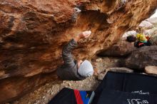 Bouldering in Hueco Tanks on 11/26/2019 with Blue Lizard Climbing and Yoga

Filename: SRM_20191126_1042400.jpg
Aperture: f/4.0
Shutter Speed: 1/250
Body: Canon EOS-1D Mark II
Lens: Canon EF 16-35mm f/2.8 L