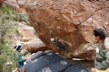 Bouldering in Hueco Tanks on 11/26/2019 with Blue Lizard Climbing and Yoga

Filename: SRM_20191126_1111370.jpg
Aperture: f/6.3
Shutter Speed: 1/250
Body: Canon EOS-1D Mark II
Lens: Canon EF 16-35mm f/2.8 L