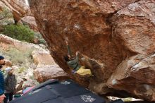 Bouldering in Hueco Tanks on 11/26/2019 with Blue Lizard Climbing and Yoga

Filename: SRM_20191126_1112180.jpg
Aperture: f/6.3
Shutter Speed: 1/250
Body: Canon EOS-1D Mark II
Lens: Canon EF 16-35mm f/2.8 L