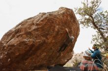 Bouldering in Hueco Tanks on 11/26/2019 with Blue Lizard Climbing and Yoga

Filename: SRM_20191126_1145100.jpg
Aperture: f/8.0
Shutter Speed: 1/250
Body: Canon EOS-1D Mark II
Lens: Canon EF 16-35mm f/2.8 L