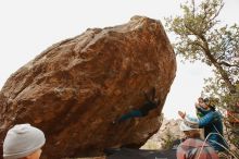 Bouldering in Hueco Tanks on 11/26/2019 with Blue Lizard Climbing and Yoga

Filename: SRM_20191126_1149120.jpg
Aperture: f/8.0
Shutter Speed: 1/250
Body: Canon EOS-1D Mark II
Lens: Canon EF 16-35mm f/2.8 L