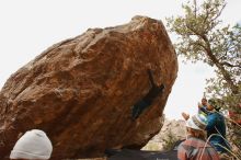 Bouldering in Hueco Tanks on 11/26/2019 with Blue Lizard Climbing and Yoga

Filename: SRM_20191126_1149180.jpg
Aperture: f/8.0
Shutter Speed: 1/250
Body: Canon EOS-1D Mark II
Lens: Canon EF 16-35mm f/2.8 L