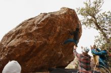 Bouldering in Hueco Tanks on 11/26/2019 with Blue Lizard Climbing and Yoga

Filename: SRM_20191126_1150050.jpg
Aperture: f/8.0
Shutter Speed: 1/250
Body: Canon EOS-1D Mark II
Lens: Canon EF 16-35mm f/2.8 L