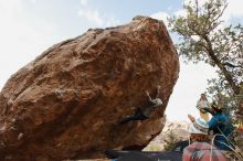 Bouldering in Hueco Tanks on 11/26/2019 with Blue Lizard Climbing and Yoga

Filename: SRM_20191126_1154150.jpg
Aperture: f/8.0
Shutter Speed: 1/250
Body: Canon EOS-1D Mark II
Lens: Canon EF 16-35mm f/2.8 L