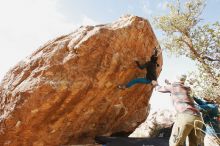 Bouldering in Hueco Tanks on 11/26/2019 with Blue Lizard Climbing and Yoga

Filename: SRM_20191126_1200170.jpg
Aperture: f/8.0
Shutter Speed: 1/250
Body: Canon EOS-1D Mark II
Lens: Canon EF 16-35mm f/2.8 L