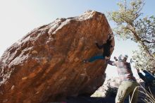 Bouldering in Hueco Tanks on 11/26/2019 with Blue Lizard Climbing and Yoga

Filename: SRM_20191126_1221530.jpg
Aperture: f/8.0
Shutter Speed: 1/250
Body: Canon EOS-1D Mark II
Lens: Canon EF 16-35mm f/2.8 L