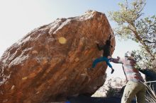 Bouldering in Hueco Tanks on 11/26/2019 with Blue Lizard Climbing and Yoga

Filename: SRM_20191126_1241390.jpg
Aperture: f/8.0
Shutter Speed: 1/250
Body: Canon EOS-1D Mark II
Lens: Canon EF 16-35mm f/2.8 L