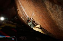 Bouldering in Hueco Tanks on 11/26/2019 with Blue Lizard Climbing and Yoga

Filename: SRM_20191126_1425520.jpg
Aperture: f/7.1
Shutter Speed: 1/250
Body: Canon EOS-1D Mark II
Lens: Canon EF 16-35mm f/2.8 L