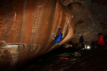 Bouldering in Hueco Tanks on 11/26/2019 with Blue Lizard Climbing and Yoga

Filename: SRM_20191126_1432440.jpg
Aperture: f/7.1
Shutter Speed: 1/250
Body: Canon EOS-1D Mark II
Lens: Canon EF 16-35mm f/2.8 L