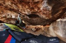 Bouldering in Hueco Tanks on 11/26/2019 with Blue Lizard Climbing and Yoga

Filename: SRM_20191126_1530140.jpg
Aperture: f/2.8
Shutter Speed: 1/250
Body: Canon EOS-1D Mark II
Lens: Canon EF 16-35mm f/2.8 L