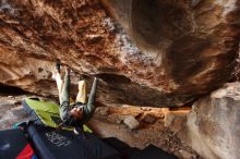 Bouldering in Hueco Tanks on 11/26/2019 with Blue Lizard Climbing and Yoga

Filename: SRM_20191126_1530340.jpg
Aperture: f/2.8
Shutter Speed: 1/250
Body: Canon EOS-1D Mark II
Lens: Canon EF 16-35mm f/2.8 L