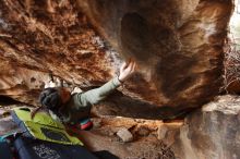 Bouldering in Hueco Tanks on 11/26/2019 with Blue Lizard Climbing and Yoga

Filename: SRM_20191126_1530361.jpg
Aperture: f/2.8
Shutter Speed: 1/250
Body: Canon EOS-1D Mark II
Lens: Canon EF 16-35mm f/2.8 L