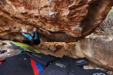 Bouldering in Hueco Tanks on 11/26/2019 with Blue Lizard Climbing and Yoga

Filename: SRM_20191126_1532050.jpg
Aperture: f/3.2
Shutter Speed: 1/250
Body: Canon EOS-1D Mark II
Lens: Canon EF 16-35mm f/2.8 L