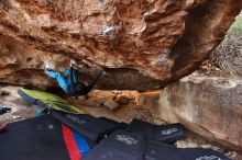 Bouldering in Hueco Tanks on 11/26/2019 with Blue Lizard Climbing and Yoga

Filename: SRM_20191126_1532070.jpg
Aperture: f/3.2
Shutter Speed: 1/250
Body: Canon EOS-1D Mark II
Lens: Canon EF 16-35mm f/2.8 L