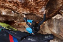 Bouldering in Hueco Tanks on 11/26/2019 with Blue Lizard Climbing and Yoga

Filename: SRM_20191126_1532580.jpg
Aperture: f/3.2
Shutter Speed: 1/250
Body: Canon EOS-1D Mark II
Lens: Canon EF 16-35mm f/2.8 L