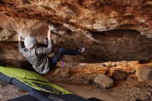 Bouldering in Hueco Tanks on 11/26/2019 with Blue Lizard Climbing and Yoga

Filename: SRM_20191126_1534070.jpg
Aperture: f/3.5
Shutter Speed: 1/250
Body: Canon EOS-1D Mark II
Lens: Canon EF 16-35mm f/2.8 L