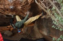 Bouldering in Hueco Tanks on 11/26/2019 with Blue Lizard Climbing and Yoga

Filename: SRM_20191126_1542250.jpg
Aperture: f/4.5
Shutter Speed: 1/250
Body: Canon EOS-1D Mark II
Lens: Canon EF 50mm f/1.8 II